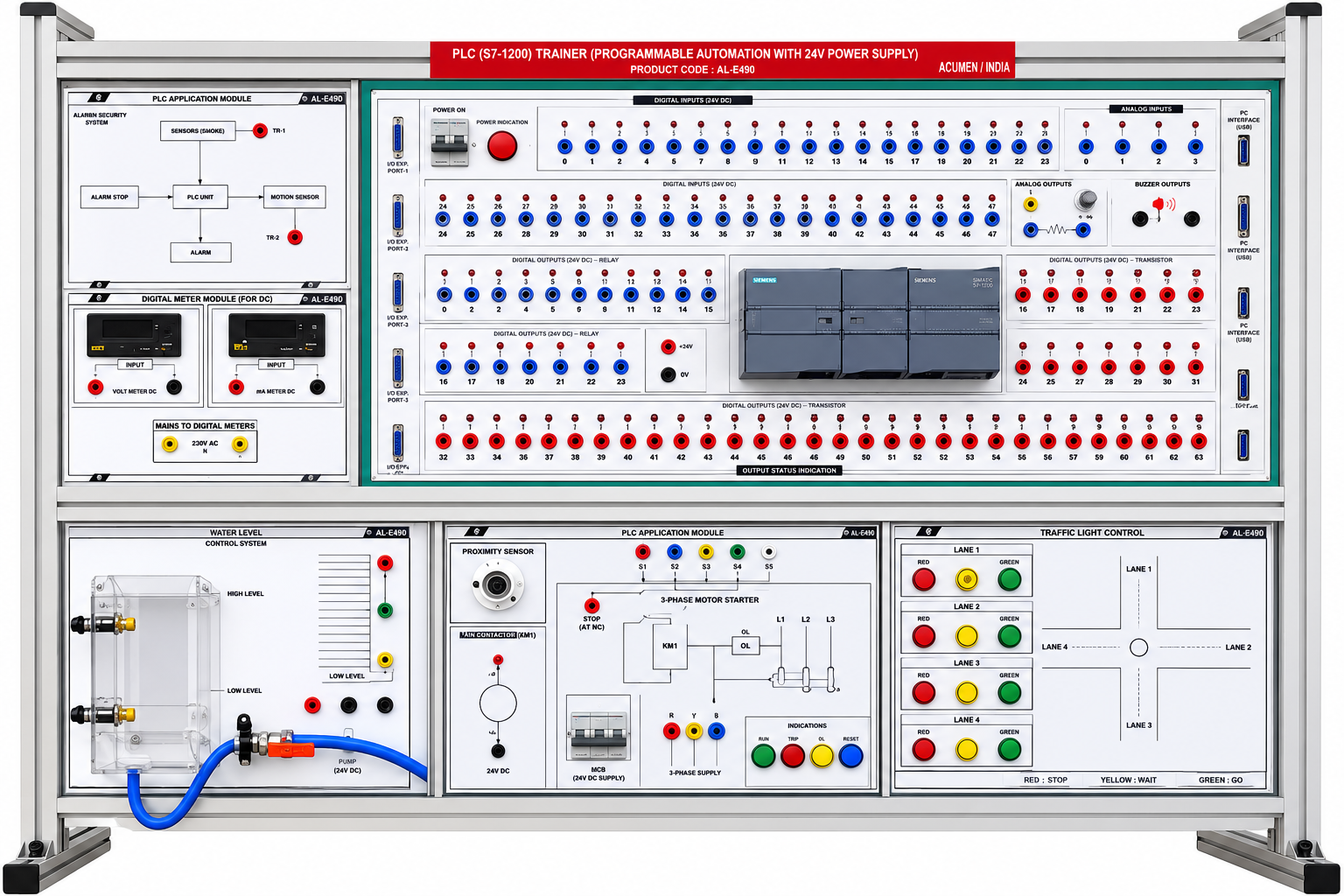 AL-E492H PLC TRAINER (SIMENS S7-1200 62DI/42DO)
